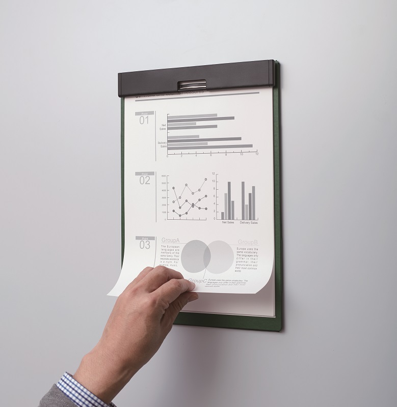 Portablocco A4 con calamite per parete